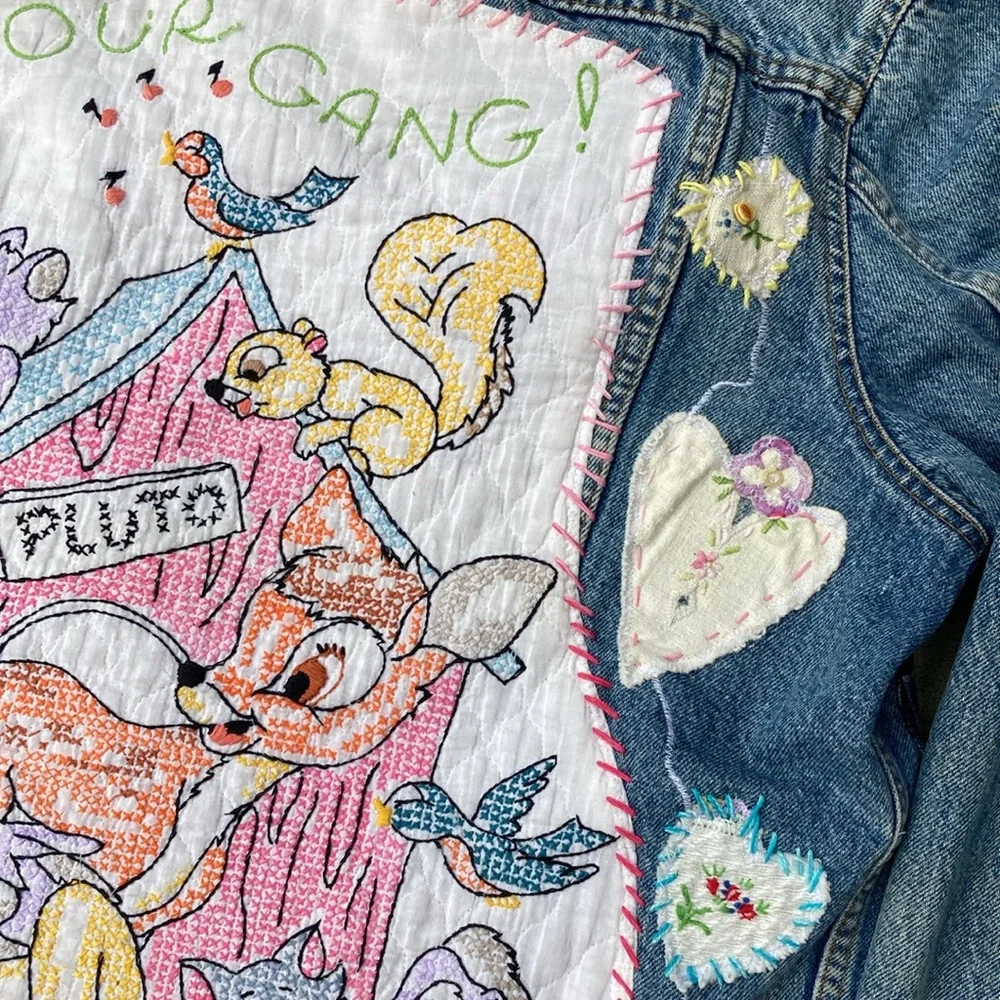 Vintage Upcycled Levi’s Jacket Disney Theme - Picture 9 of 14